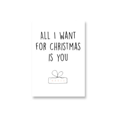 POSTKARTE All I want for Christmas is you naked