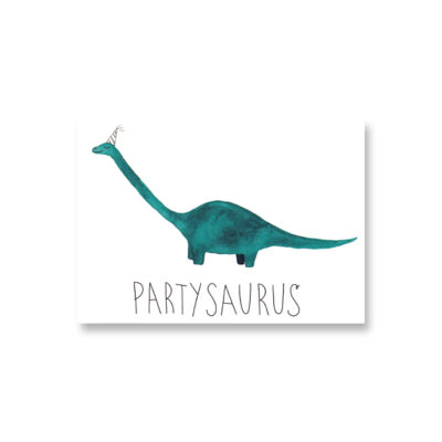 POSTKARTE Partysaurus